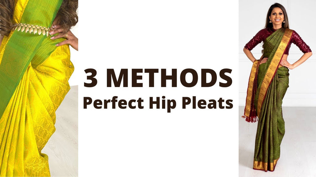 How To Drape A Saree | Methods to Perfect Hip Pleats - Method 1
