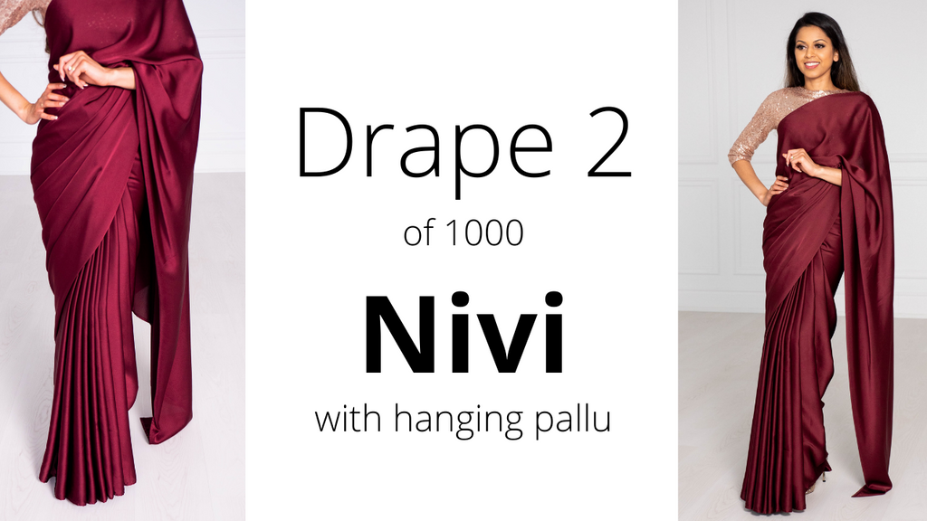 How to Drape A Saree | The Hanging Pallu Nivi Drape