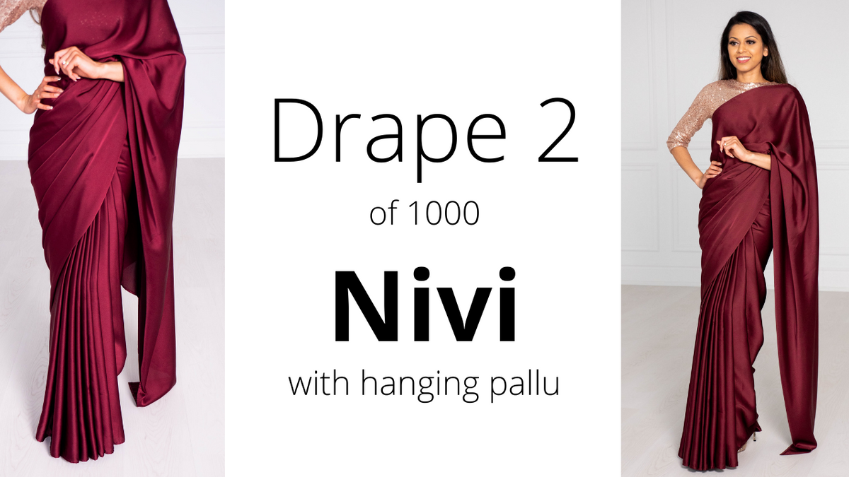 How to Drape A Saree | The Hanging Pallu Nivi Drape– TiaBhuva.com