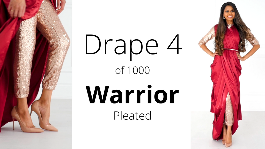 How To Drape A Saree | The Warrior Drape (Pleated)