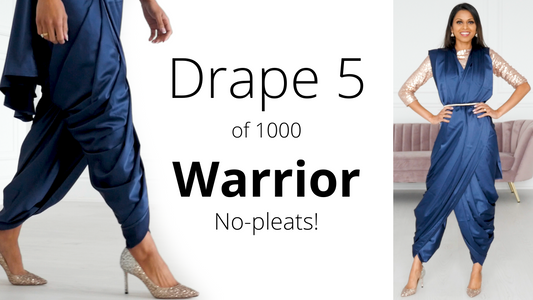2026 Guide: How To Drape A Saree | The Warrior Drape (Unpleated)