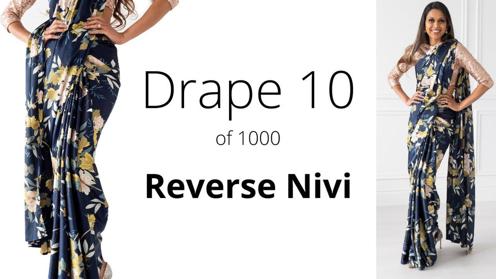 How To Drape A Saree | The Reverse Nivi Floral Drape