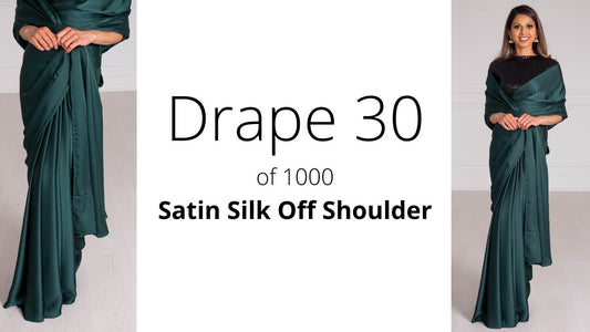 How to Drape A Saree | Satin Silk Off Shoulder Drape | 2025 Guide