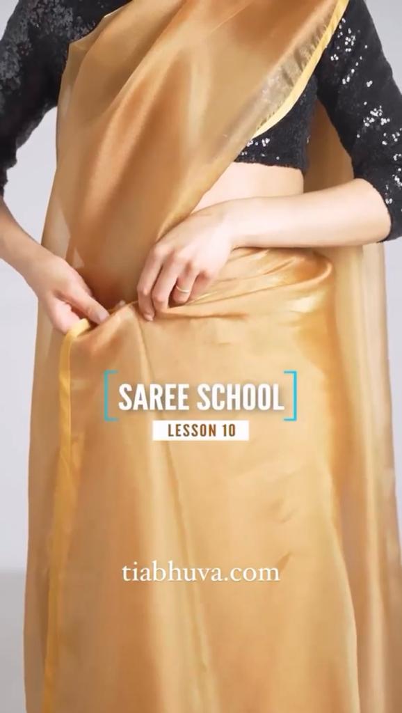 Saree Petticoat Hack, how to wear Saree for beginners, Saree Silhouette, Tia Bhuva