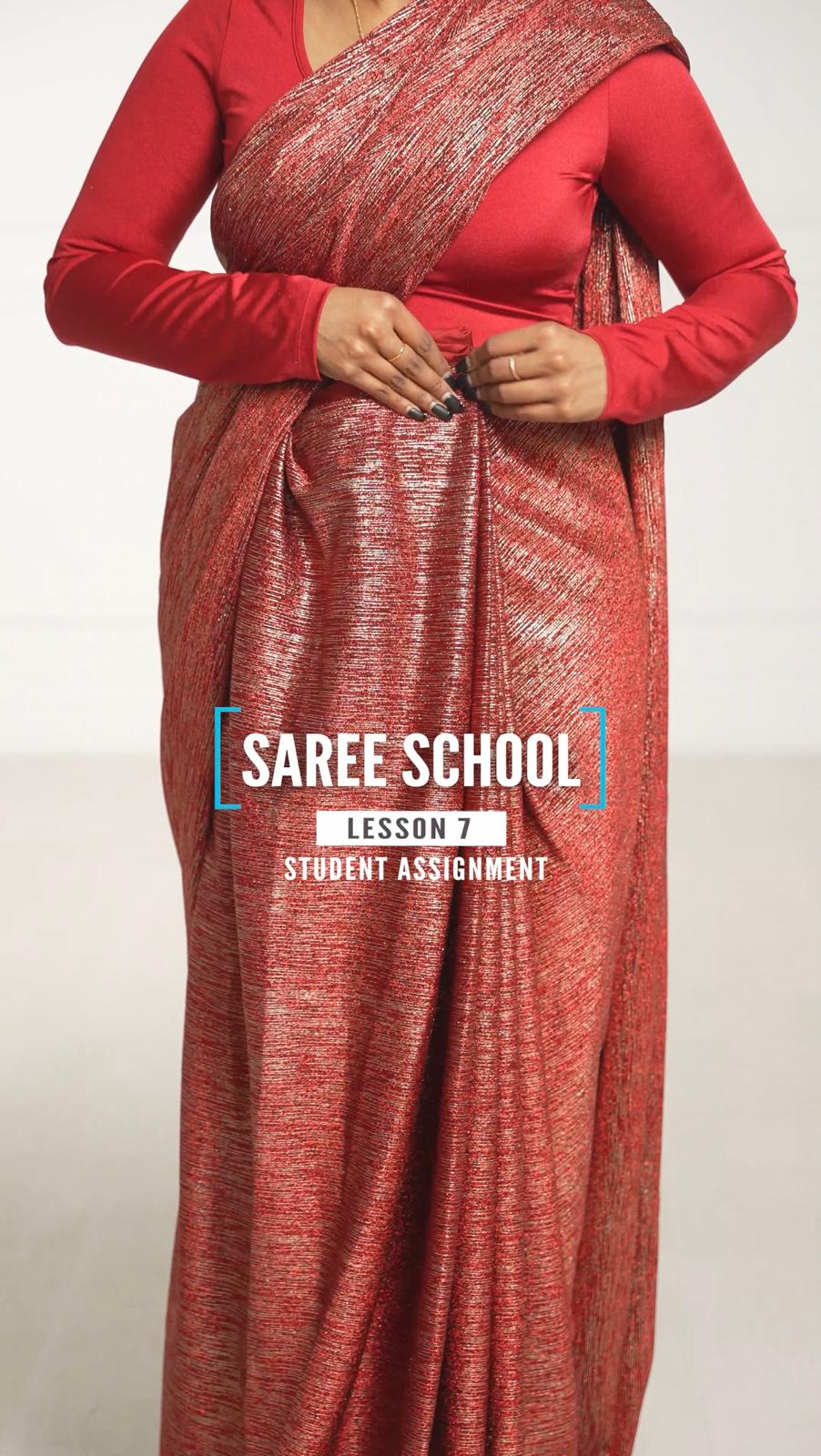 Student Assignment - Saree School Lesson 7 | Top Saree Hacks for 2026