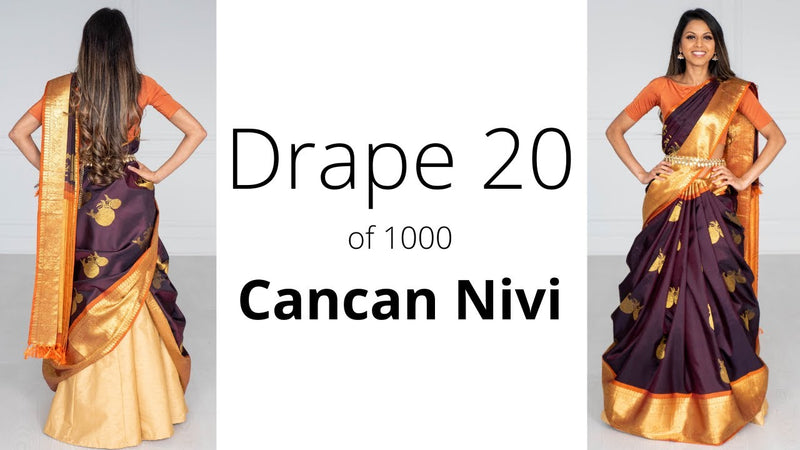 How to drape 6Y Saree over cancan skirt 💫