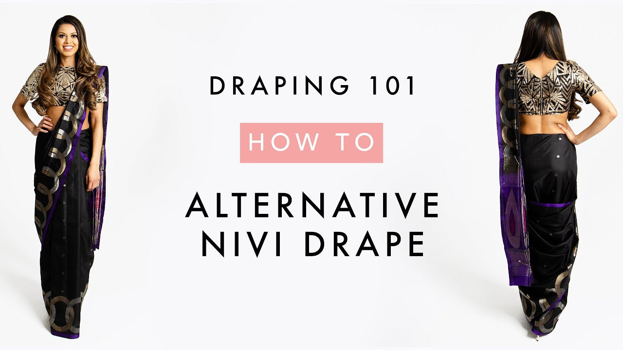How To Drape A Saree | Alternative Nivi Drape – TiaBhuva.com