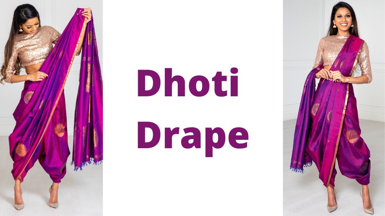 How To Drape A Saree | Dhoti Drape– TiaBhuva.com