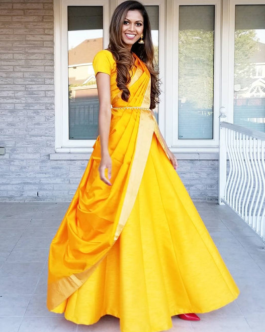 Imperfect Cancan Skirt - Yellow (Waist 36" Length 36")