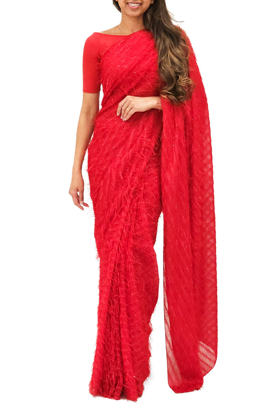 The Cardinal Saree