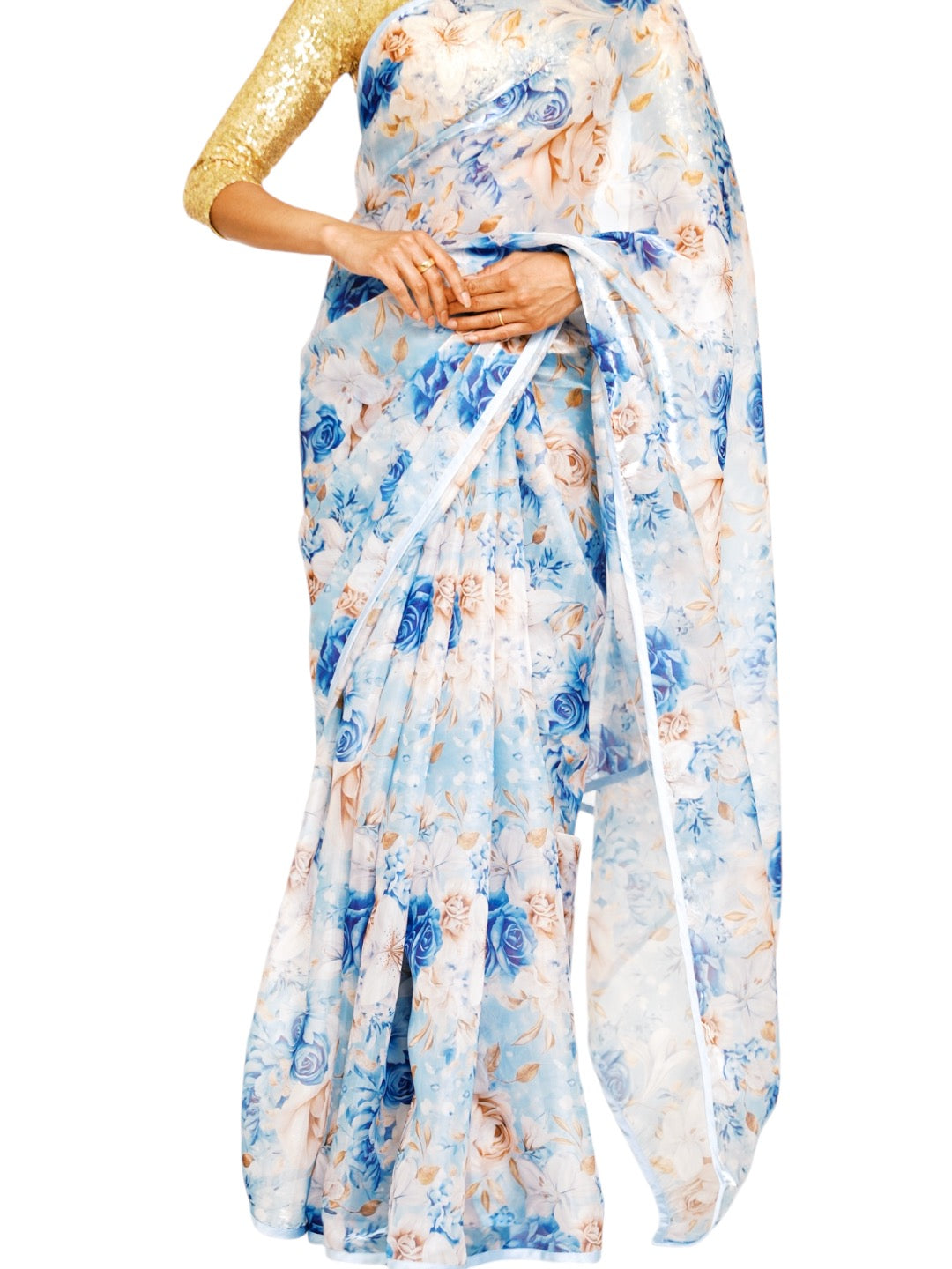 The Blue Petals Saree