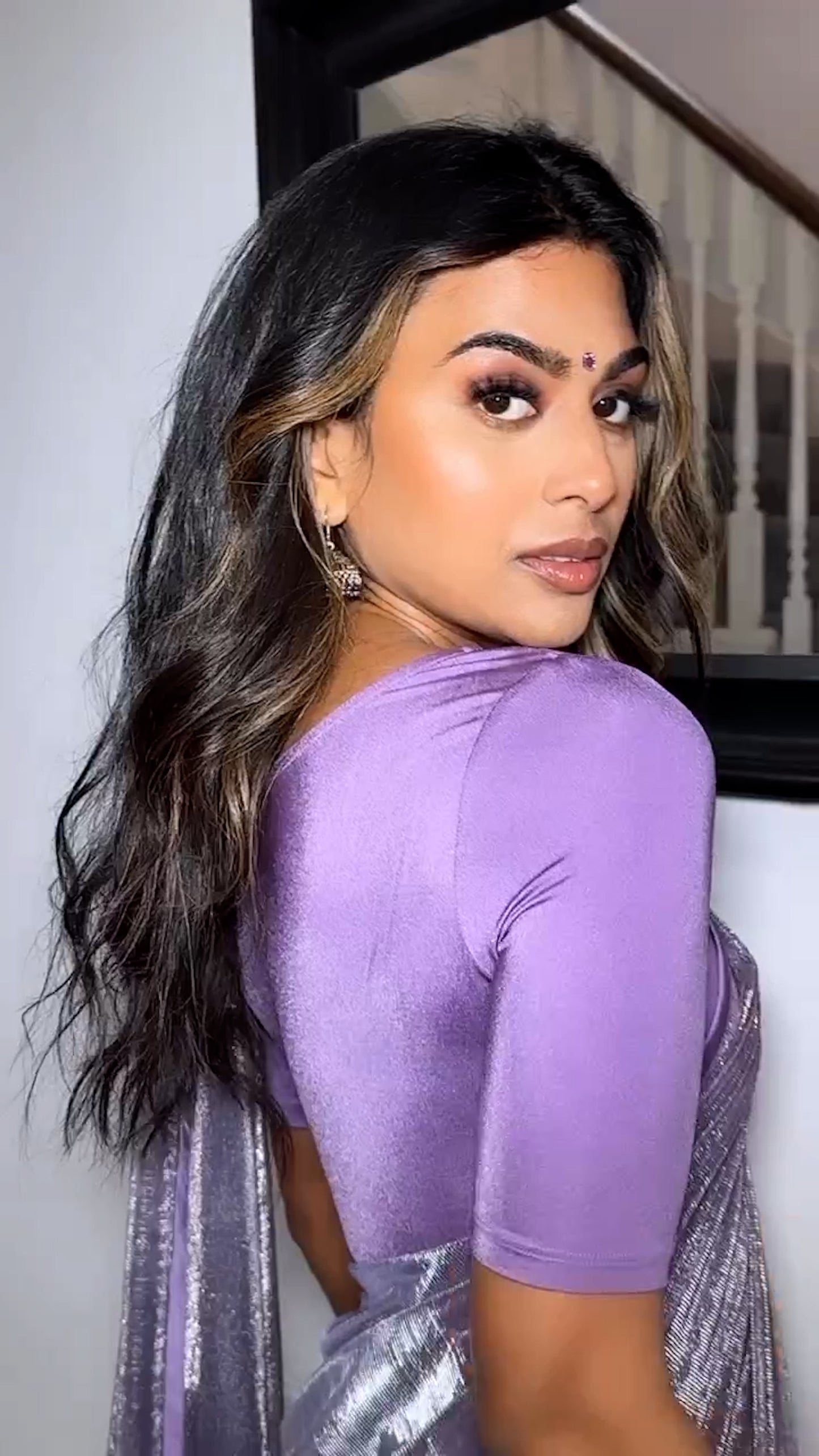 Orchid Off One Shoulder Luxe Blouse