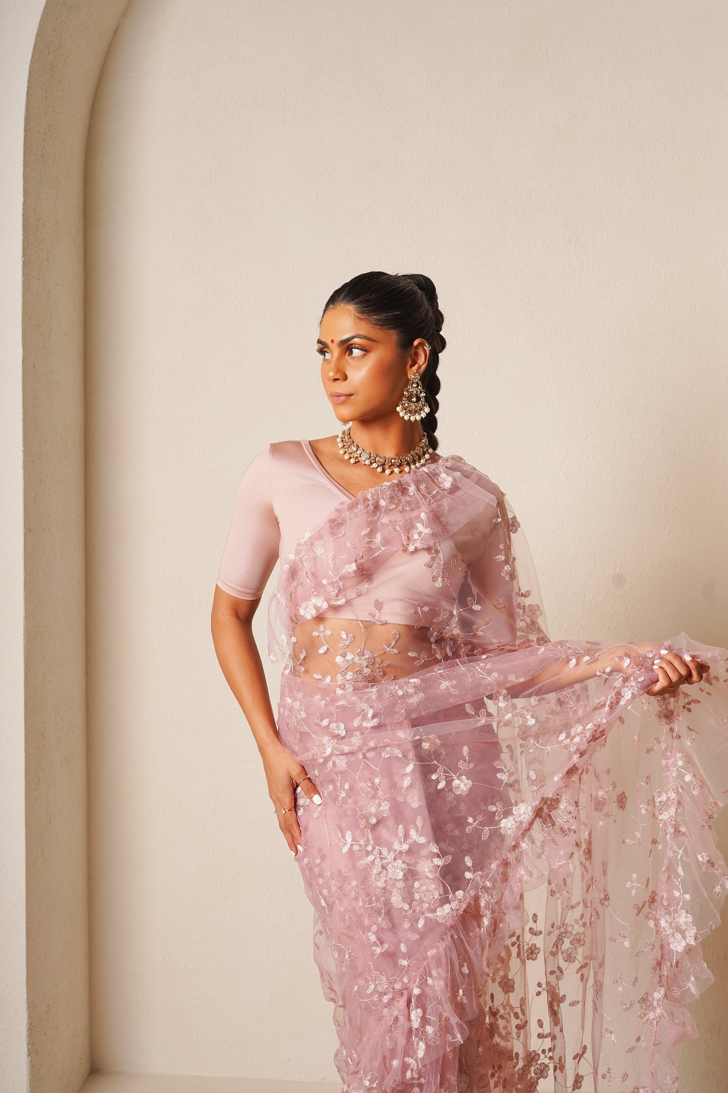 Peony V-Neck Luxe Blouse