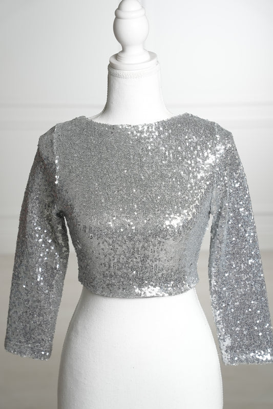 Silver Birthday Crop Top