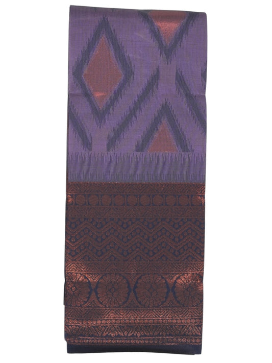 Lavender Diamond Kanchi Cotton Saree (Ready-To-Ship)