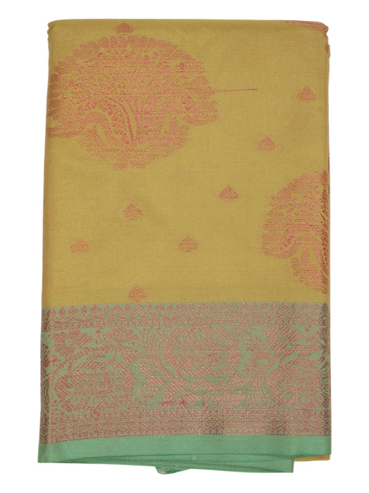 Light Green Semi Silk Saree (Ready-To-Ship)