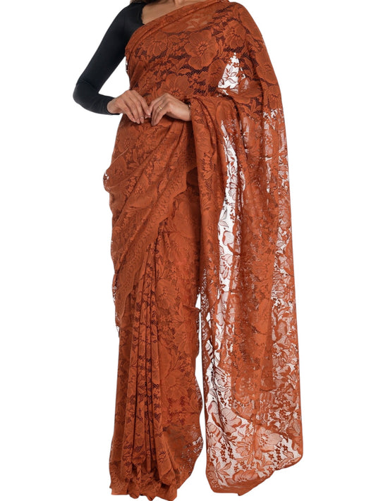 Copper Lace Saree (Pre-Order Mar 10)