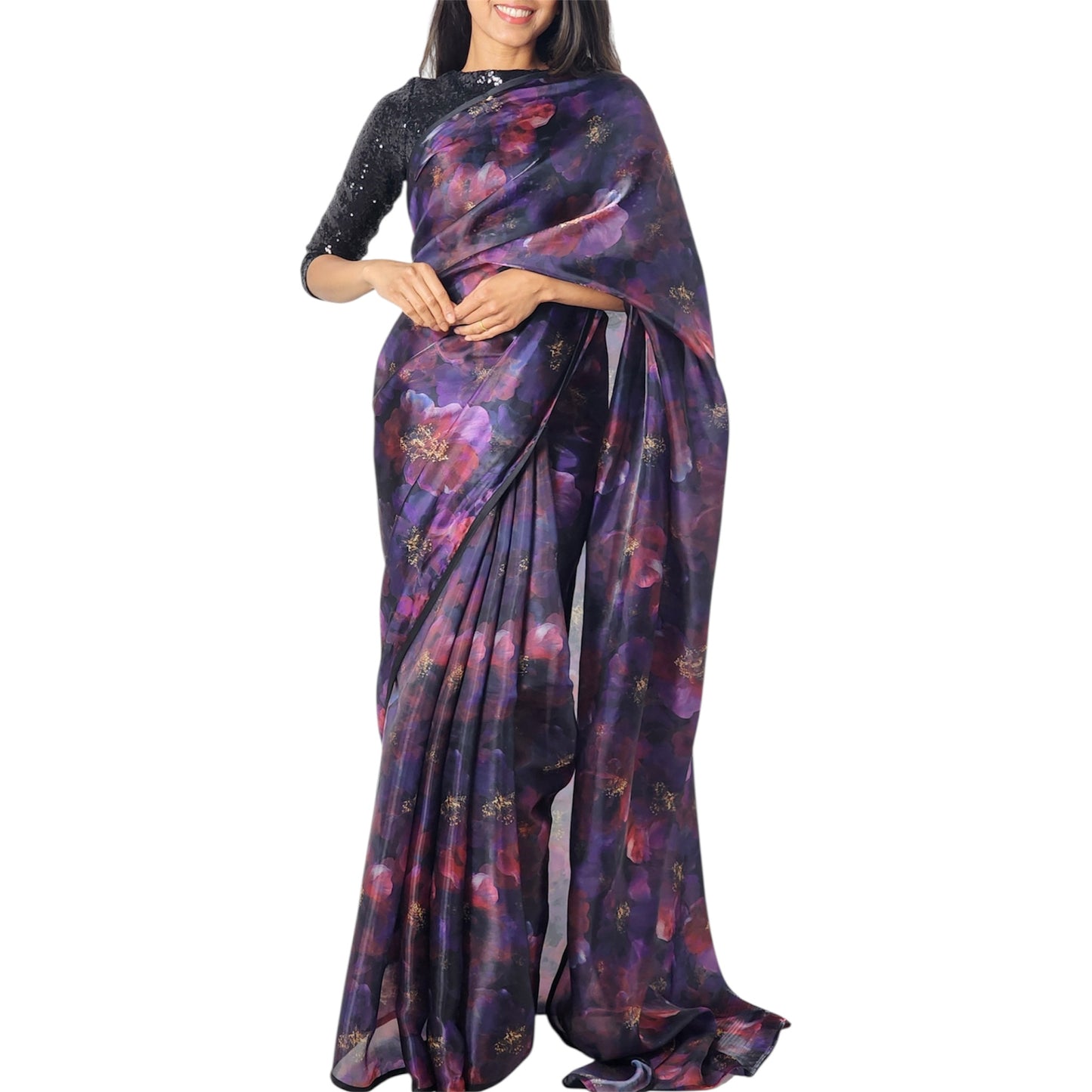 The Merlot Saree