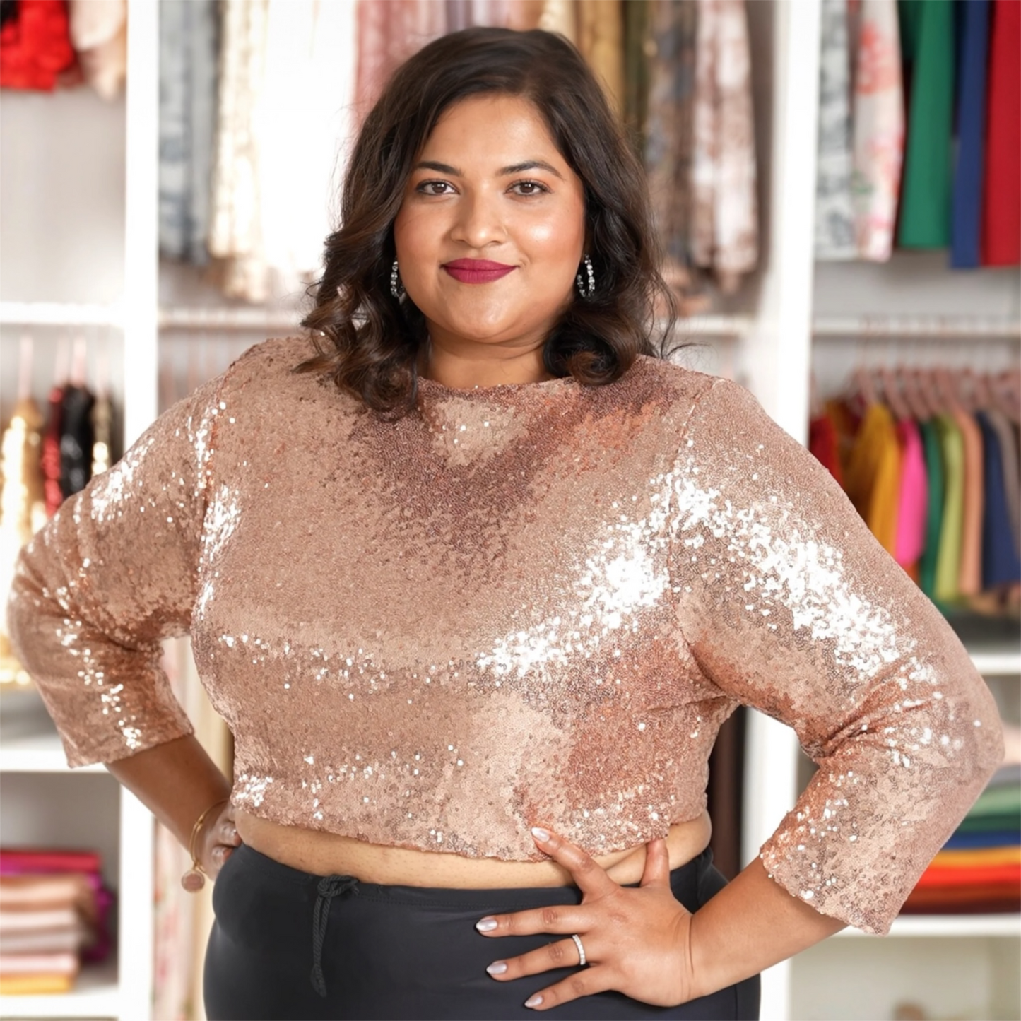 Rose Gold Birthday Crop Top