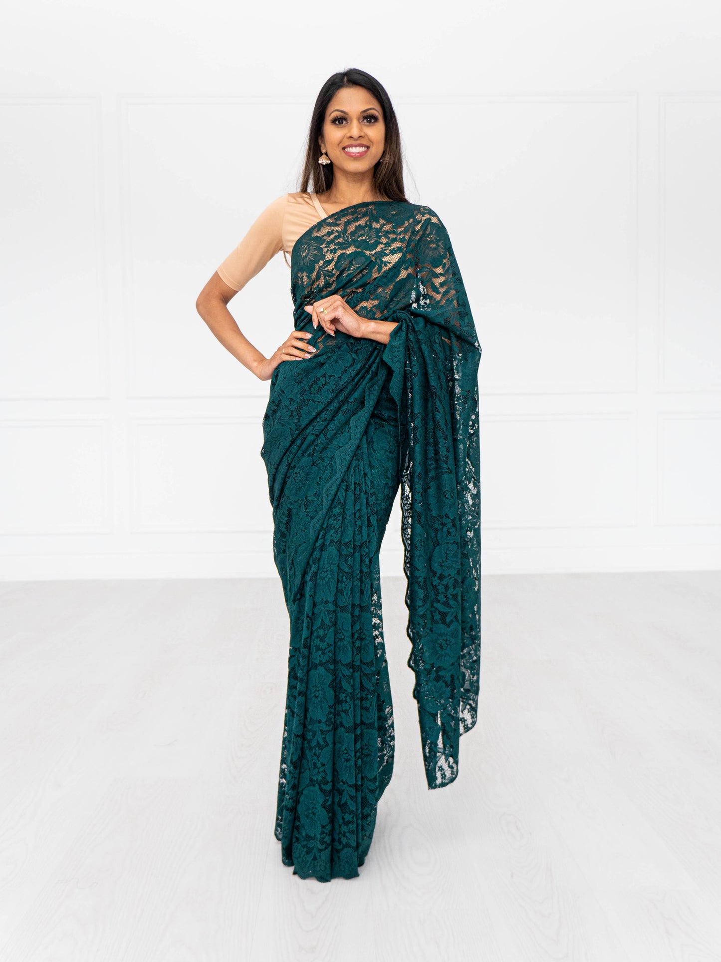 Emerald Lace Saree (Pre-Order Mar 18)