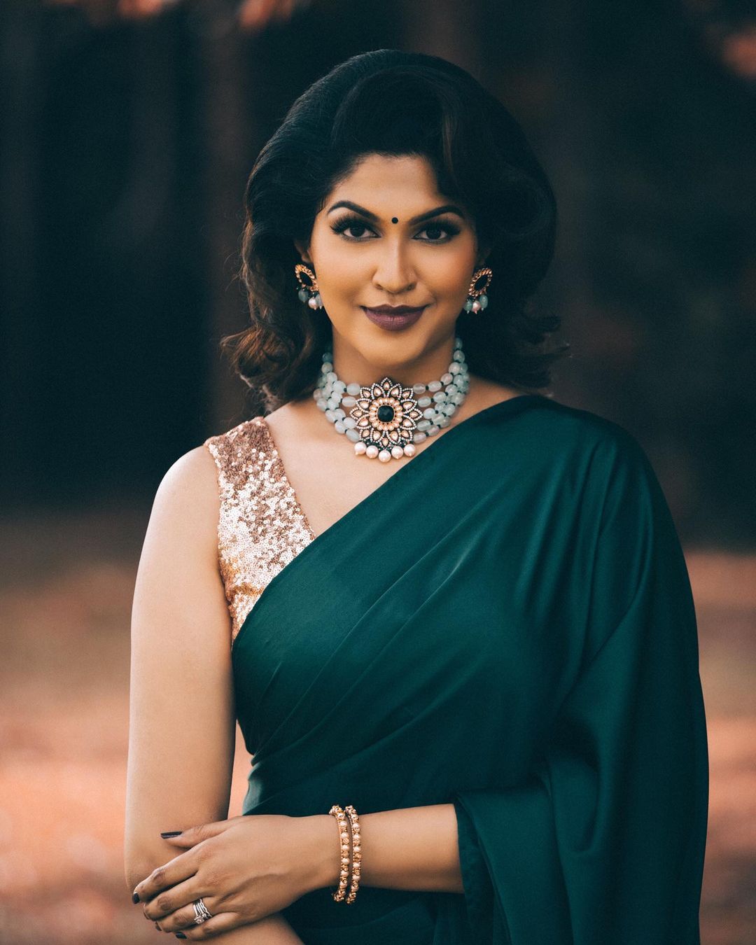 Emerald Luxe Saree