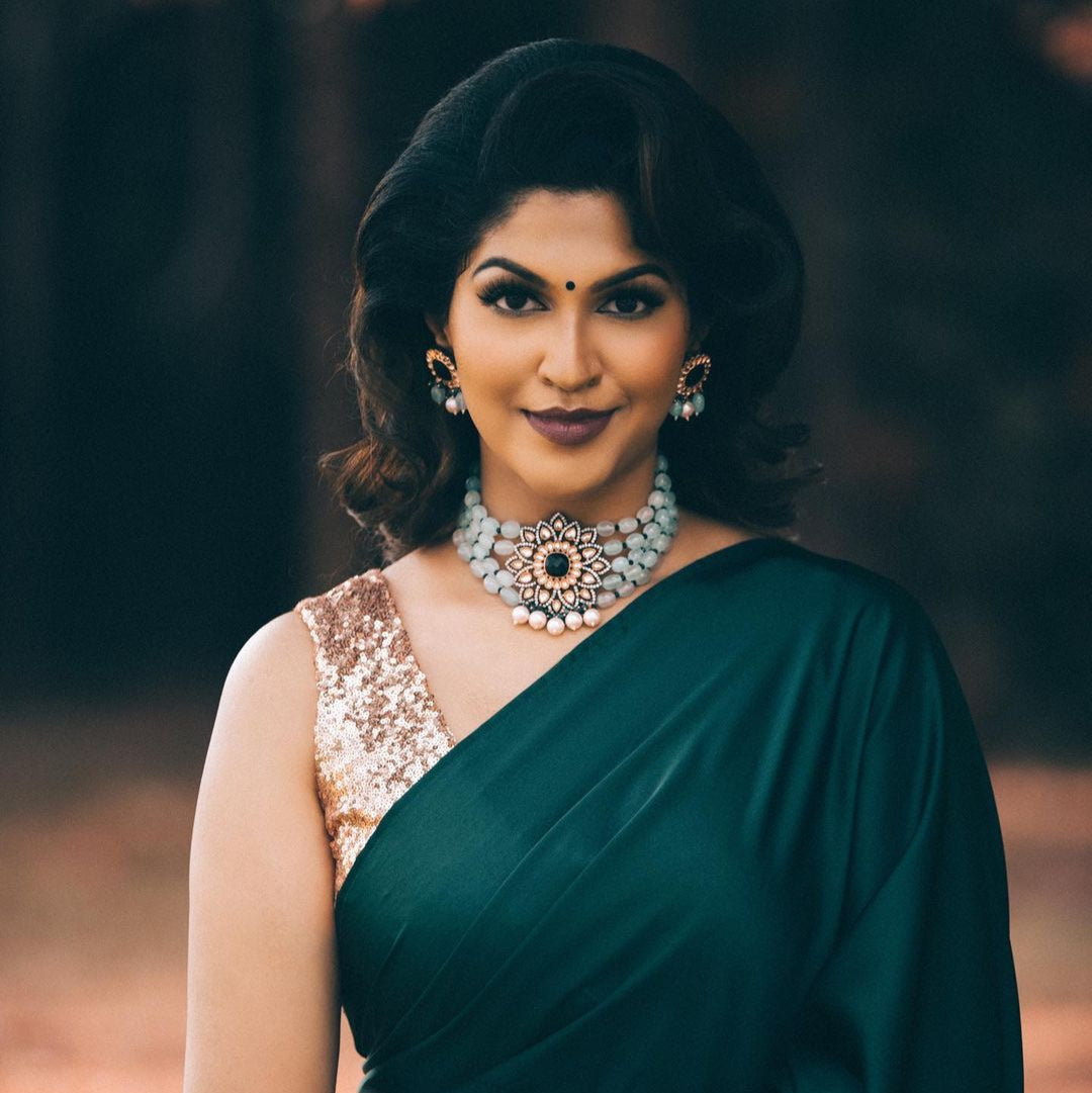 Rose Gold Sleeveless Sequin Crop Top