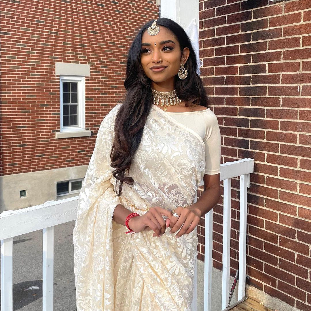 Ivory Off One Shoulder Luxe Blouse