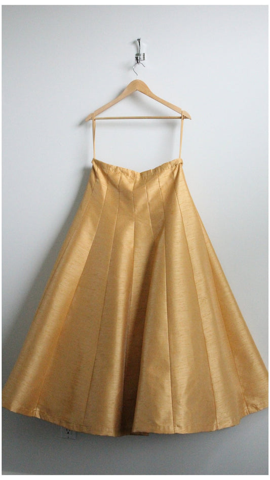 Imperfect Cancan Skirt - Gold (Waist 36" Length 36")