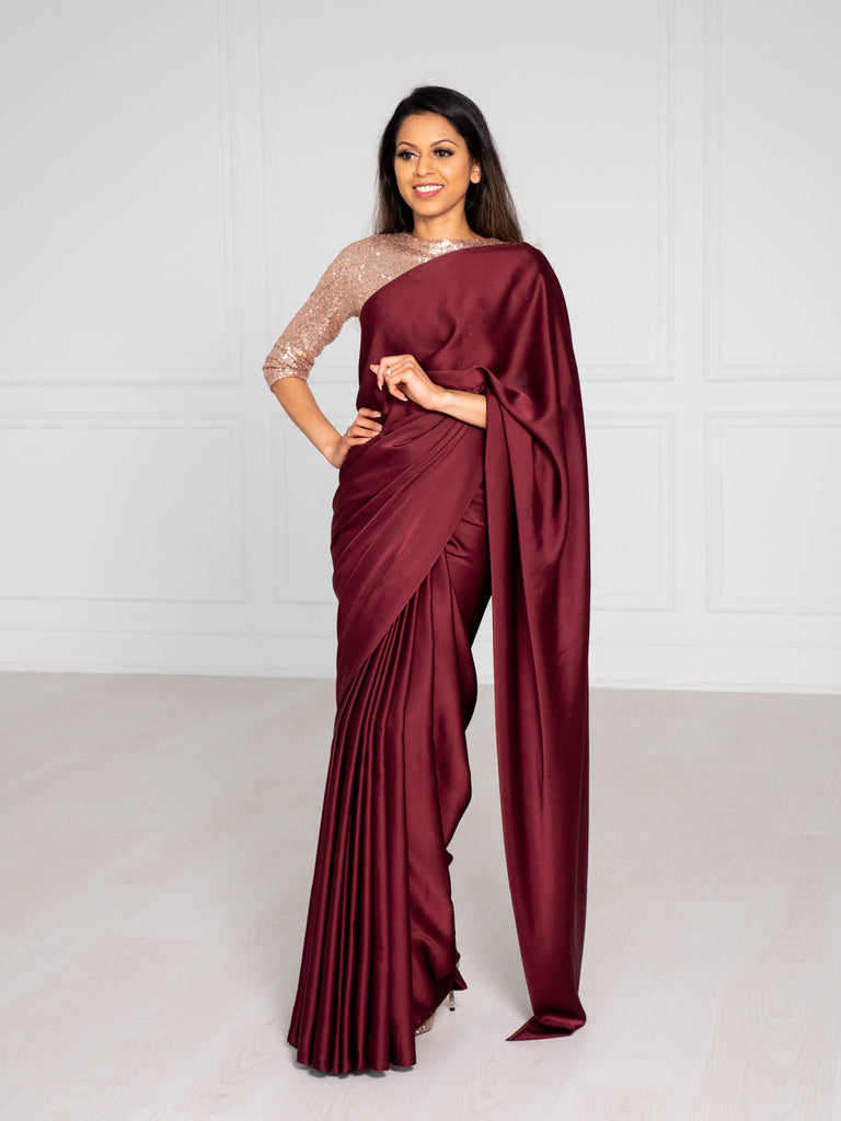 TiaBhuva.com, Saree Silhouette, Go from 6 Pleats to 9 Pleats 😍 [sari,  saree draping, saree, saree blouse designs, saree draping tutorial, silk  saree draping, saree