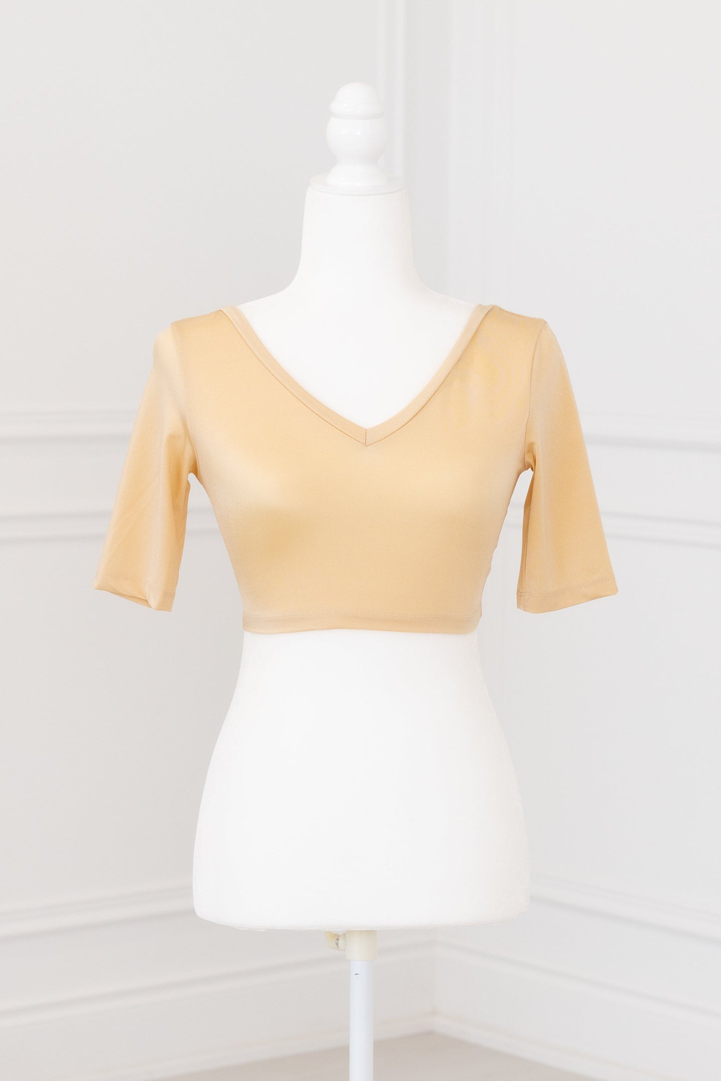 Nude 001 V-Neck Luxe Blouse